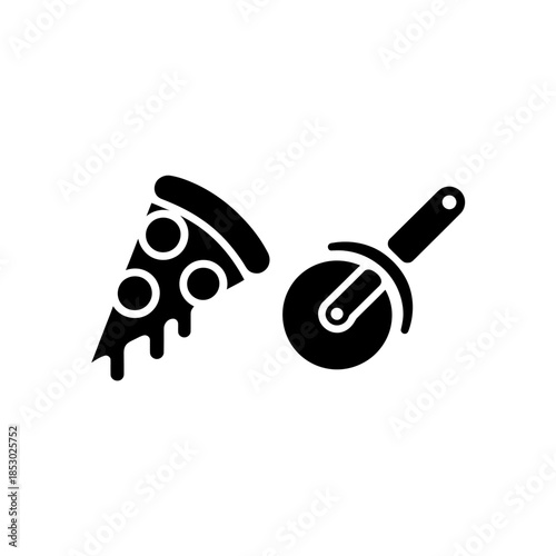 Handdrawnrevolverandtargetsilhouetteiconsset