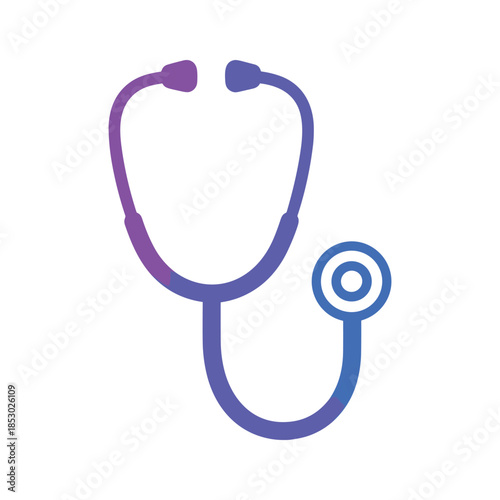 Stethoscope gradient purple blue healthcare