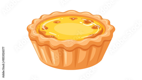 Delicious Custard Tart Icon for Food and Bakery Concepts