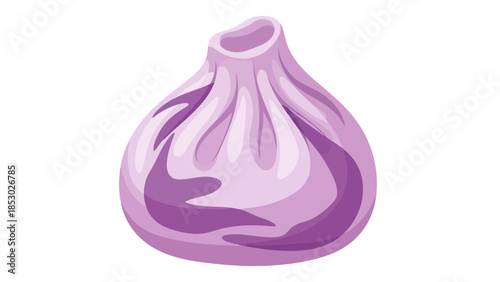 Steamed Dumpling with Purple Filling Asian Cuisine Food Art