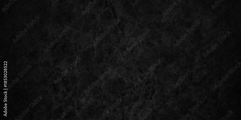 Fototapeta premium Dark black old wall paper grunge background. black blackboard and chalkboard texture. Dark black concrete wall texture element vintage grunge charcoal paint rough, distress backdrop background.