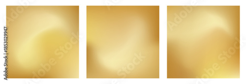 Set of shiny gold brass texture vector illustrator