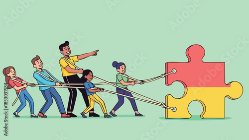 Teamwork and collaboration is the key to success and solving problems together with a common goal