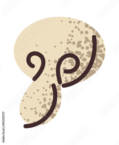 Champignon mushroom for pizza sticker