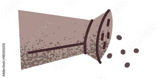 Grounded pepper powder shaker sticker