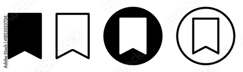 Set of bookmark icons