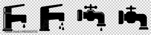 Set of faucet icons