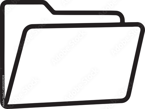 Simple Folder Icon Vector for File Storage and Document Organization