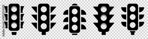Set of traffic light icons