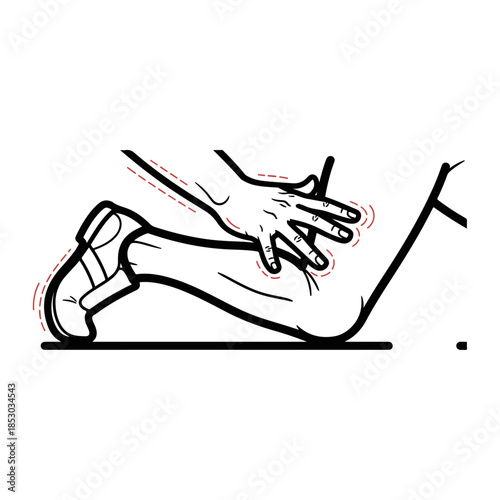 Illustration of a Person Crawling on Hands and Knees.