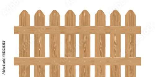 Brown wooden picket fence illustration, simple texture