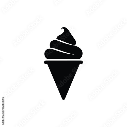 Ice Cream Icon Vector Isolated on White Artboard