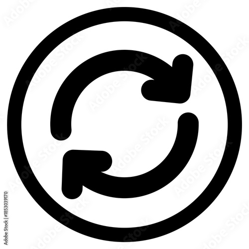 Refresh Reload Sync Icon Circular Arrow Symbol Isolated PNG