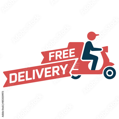 Free delivery service with scooter and rider