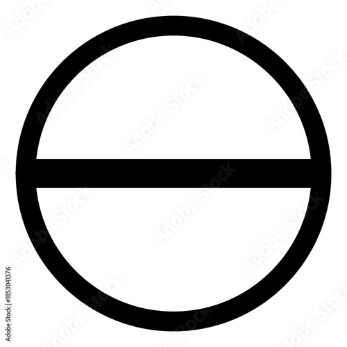 Minus Line Remove Icon Circle Minimal Interface Symbol Isolated PNG