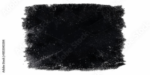 A macro design of a black and white fur cap featuring a dark grunge texture with ink splashes and a salt pattern on dirty paper