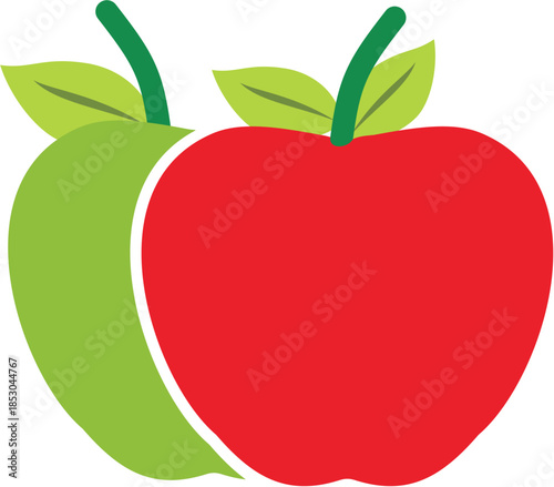 Red apple vector illustration