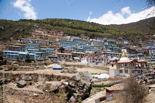 Namche Bazar town view along EBC trek, Nepal