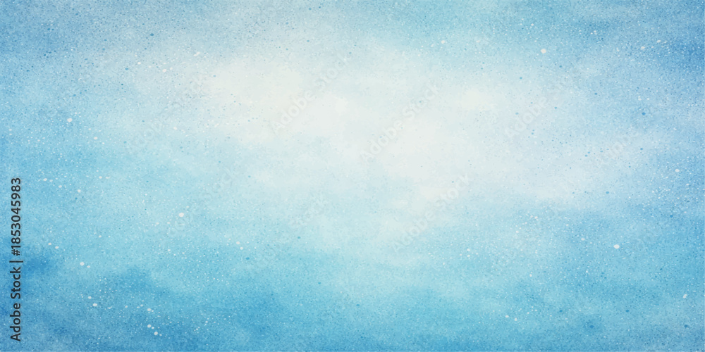 Obraz premium A vintage blue grunge abstract background features a rough paper texture with cold winter light and faded cloud patterns for an old weathered wall illustration