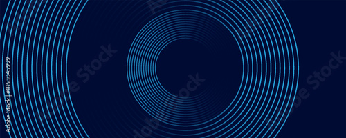 abstract dark background with glowing lines circles