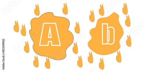 Vector illustration set of hot orange fire flames and burning icons designed as heat symbols for business art and cartoon projects
