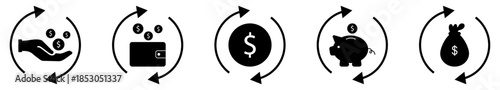 Set of cashflow icons