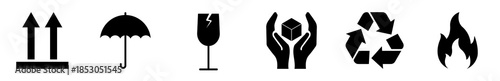 Set of fragil icons