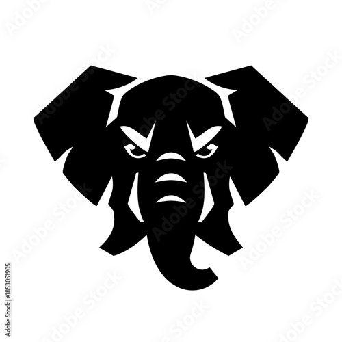 Elephant mascot vector. Elephant logo