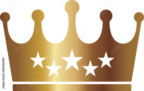 高級感のある王冠のアイコン　ゴールド