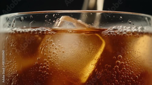 4K Carbonated Beverage Reaction Close-Up – Dynamic Bubbles and Fizzy Motion/炭酸飲料が反応する瞬間、泡が弾けるダイナミックな4Kクローズアップ映像


