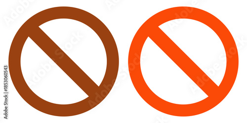 red circle sign for prohibition, stop, danger. stop sign	
