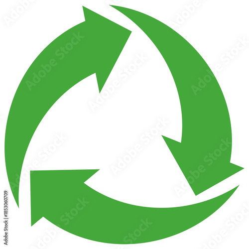green recycling arrow. renewable ecological and natural icon element	
