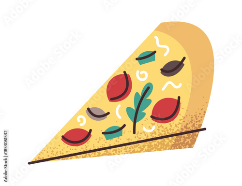 Pizza slice sticker fast food