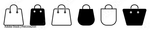 Shopping bag icons set