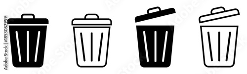 Trash bin icon
