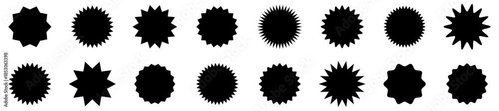 Fototapeta premium Black price tags collection