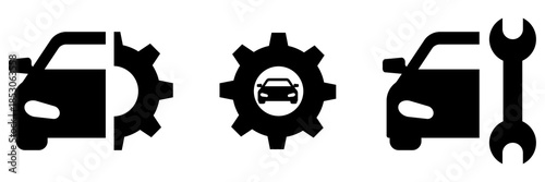 Car service icon set
