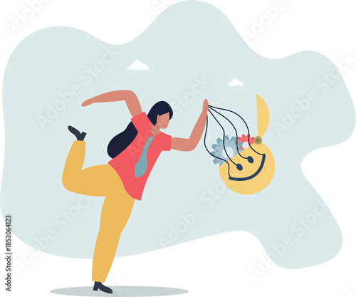 Control emotion or expression, emotional intelligence manage positive way to solve problem and conflict concept.Life and employment of people.