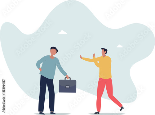 Application rejected, fail to get new job or loan, insurance request refusal, offer denied, disappointment and failure concept.Life and employment of people.