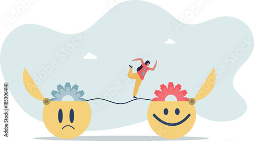 Relaxation make anxiety or stressed to happy, optimistic relief or metal illness therapy,Life and employment of people.