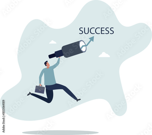 Financial forecast, vision for stock market investment return, make profit opportunity, discover economic recover.Life and employment of people.