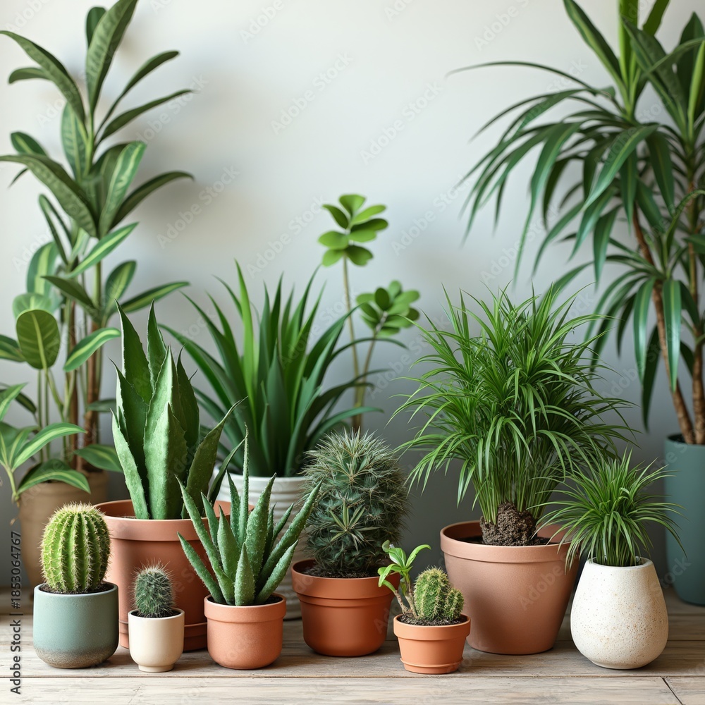 Obraz premium a room with lots of green plants
