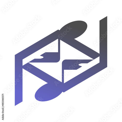 Abstract Musical Note Vector Logo Collection