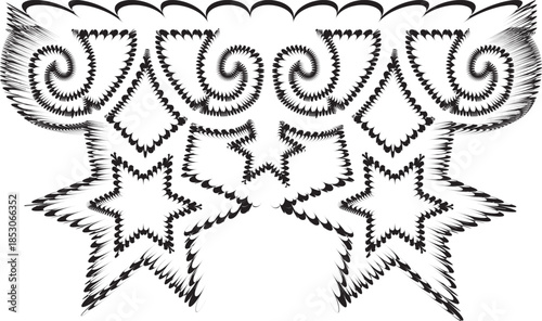 Hand drawn black and white badminton racket and shuttlecock birdie illustration isolated on a clean white background for sports design