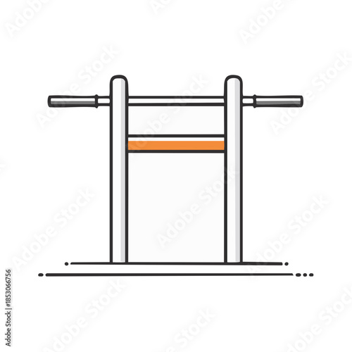 Outdoor exercise bars for bodyweight workout, street workout equipment, minimal design