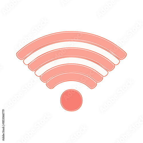 Connectivity icon - Wireless internet signal symbol in simple design on isolated background