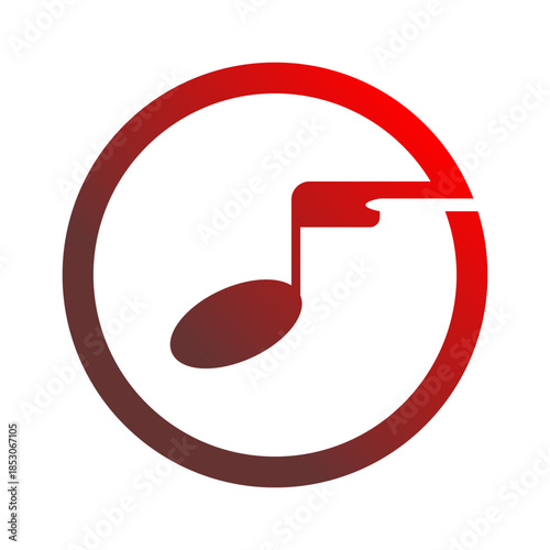 Abstract Musical Note Vector Logo Collection