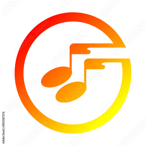 Abstract Musical Note Vector Logo Collection
