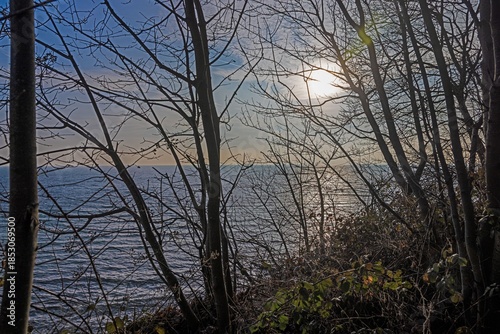 Panoramic view of Baltic Sea and steep coast