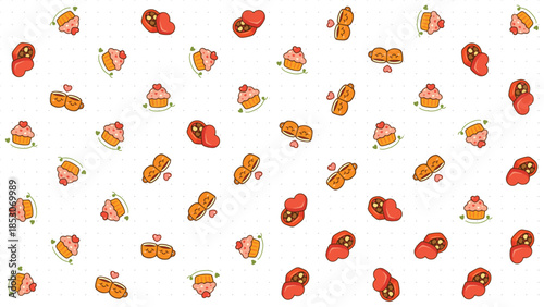 Seamless festive pattern with colorful gift boxes and balloons in playful flat style. Perfect for birthday celebrations, party backgrounds, wrapping paper, kids design, and cheerful modern branding.